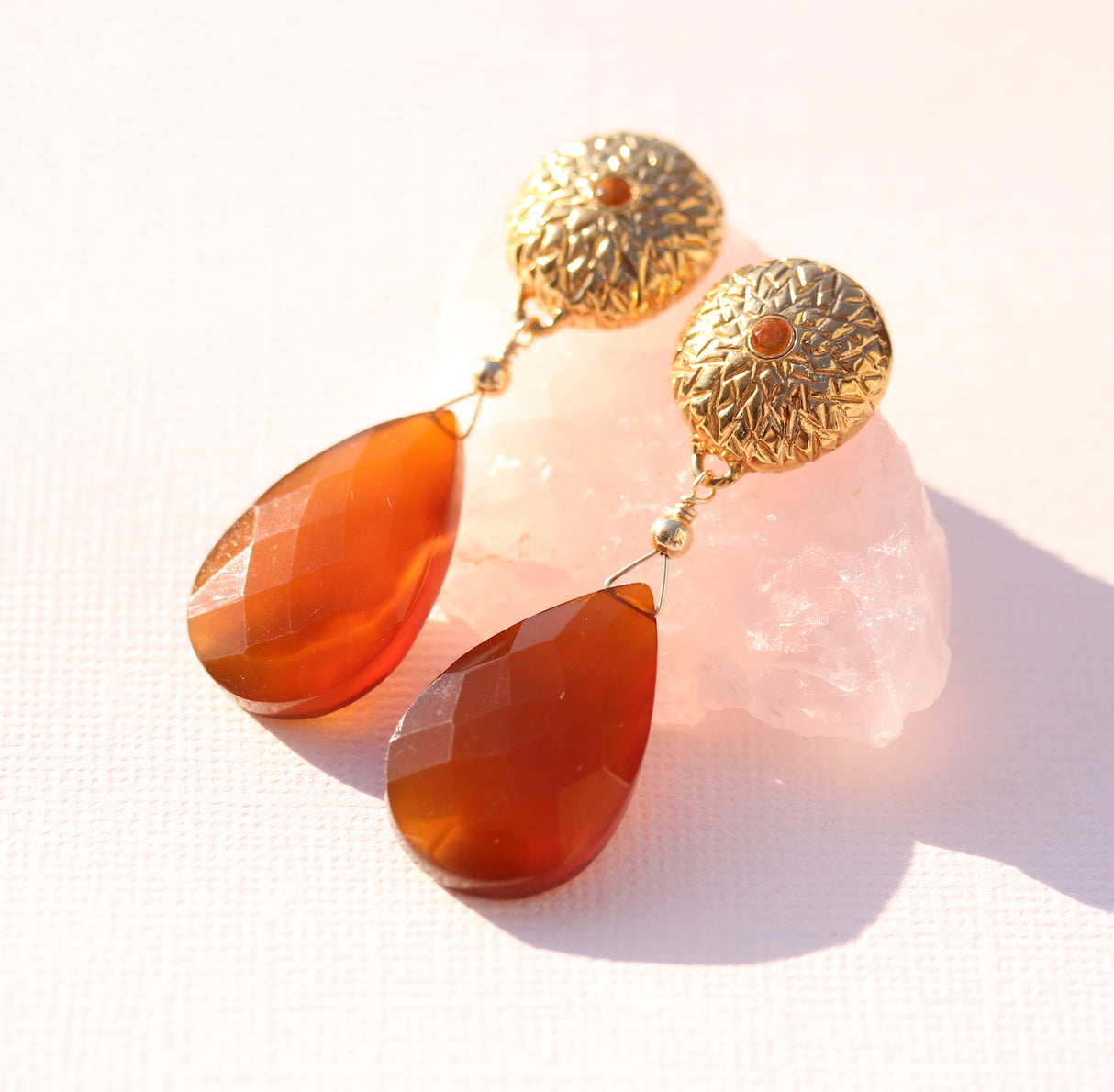 Fallen Acorns -Gemstone earrings