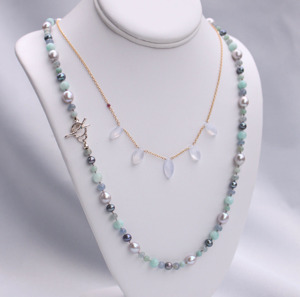 Chalcedony Marquise Necklace