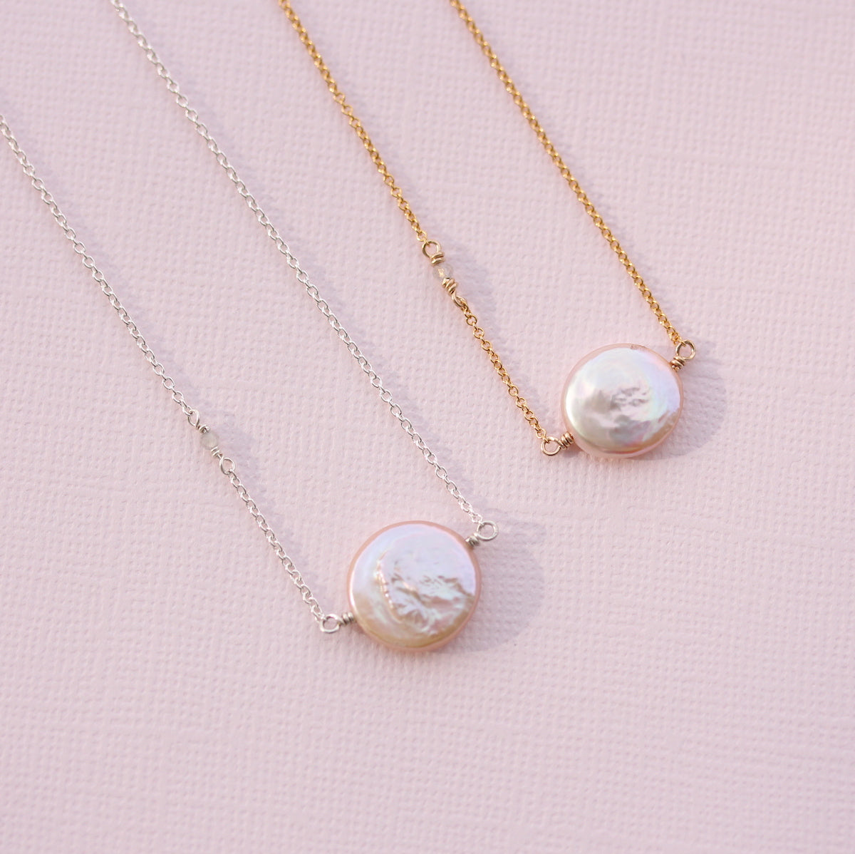 Coin pearl necklace