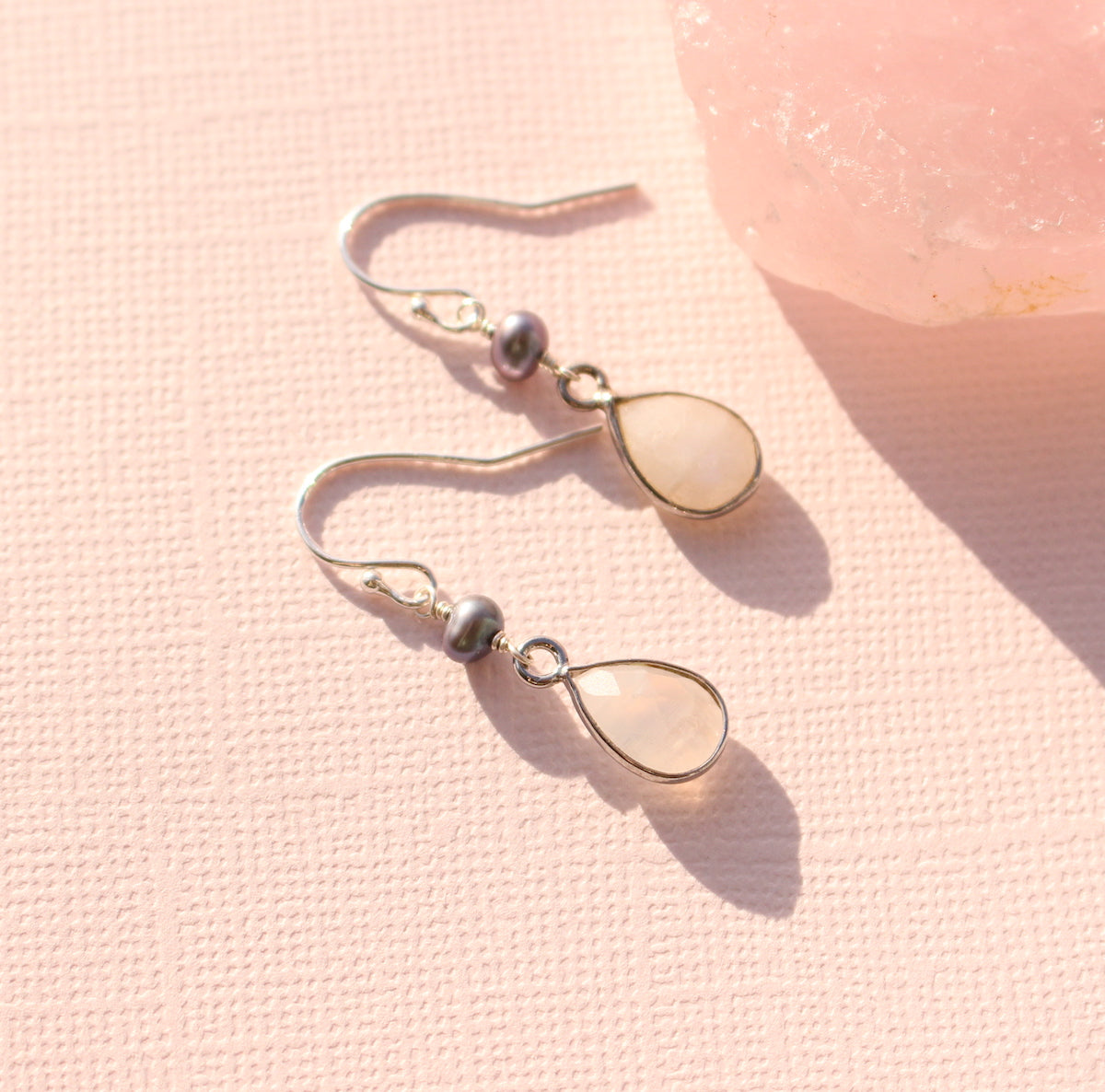 Drop gemstone earrings