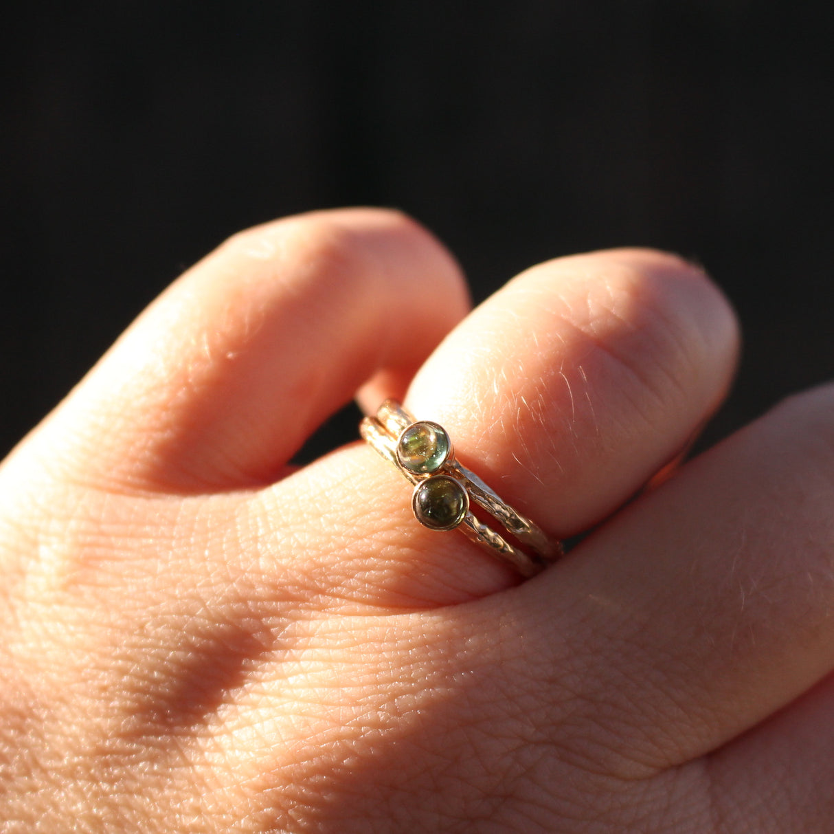 Stackable Tourmaline Rings