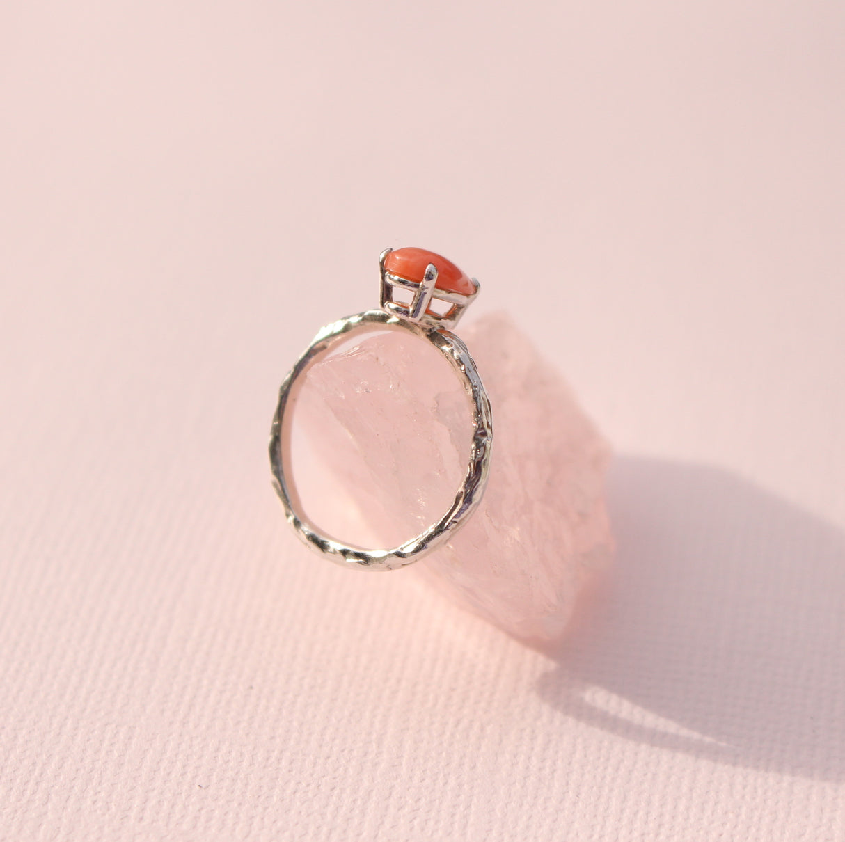 Organic Coral Ring in Sterling Silver