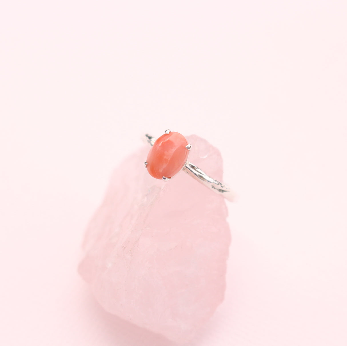 Organic Coral Ring in Sterling Silver