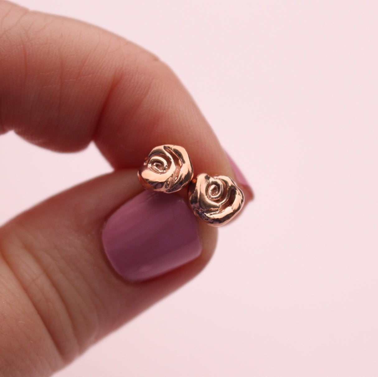 Rose stud earrings