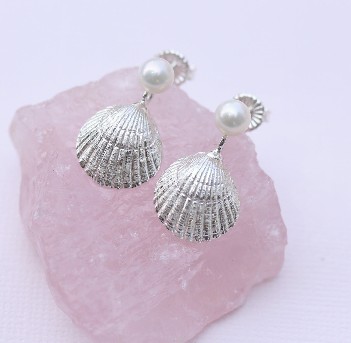 Shell and Pearl Earrings