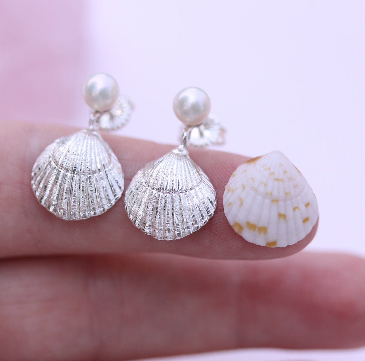 Shell and Pearl Earrings