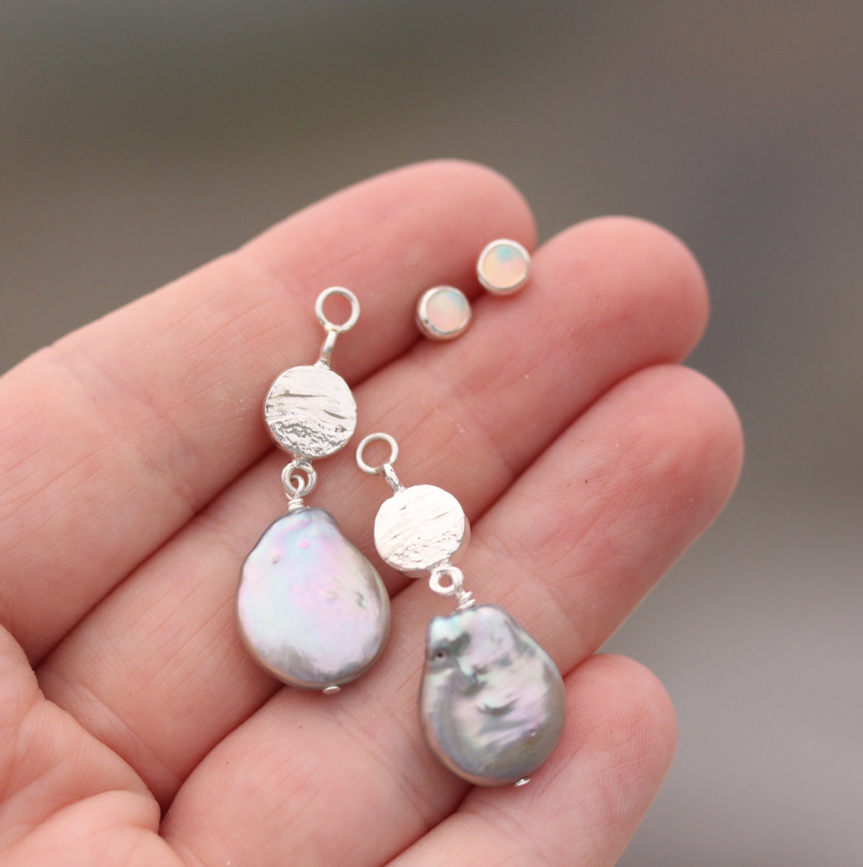 Opal Sand and Water drop earrings