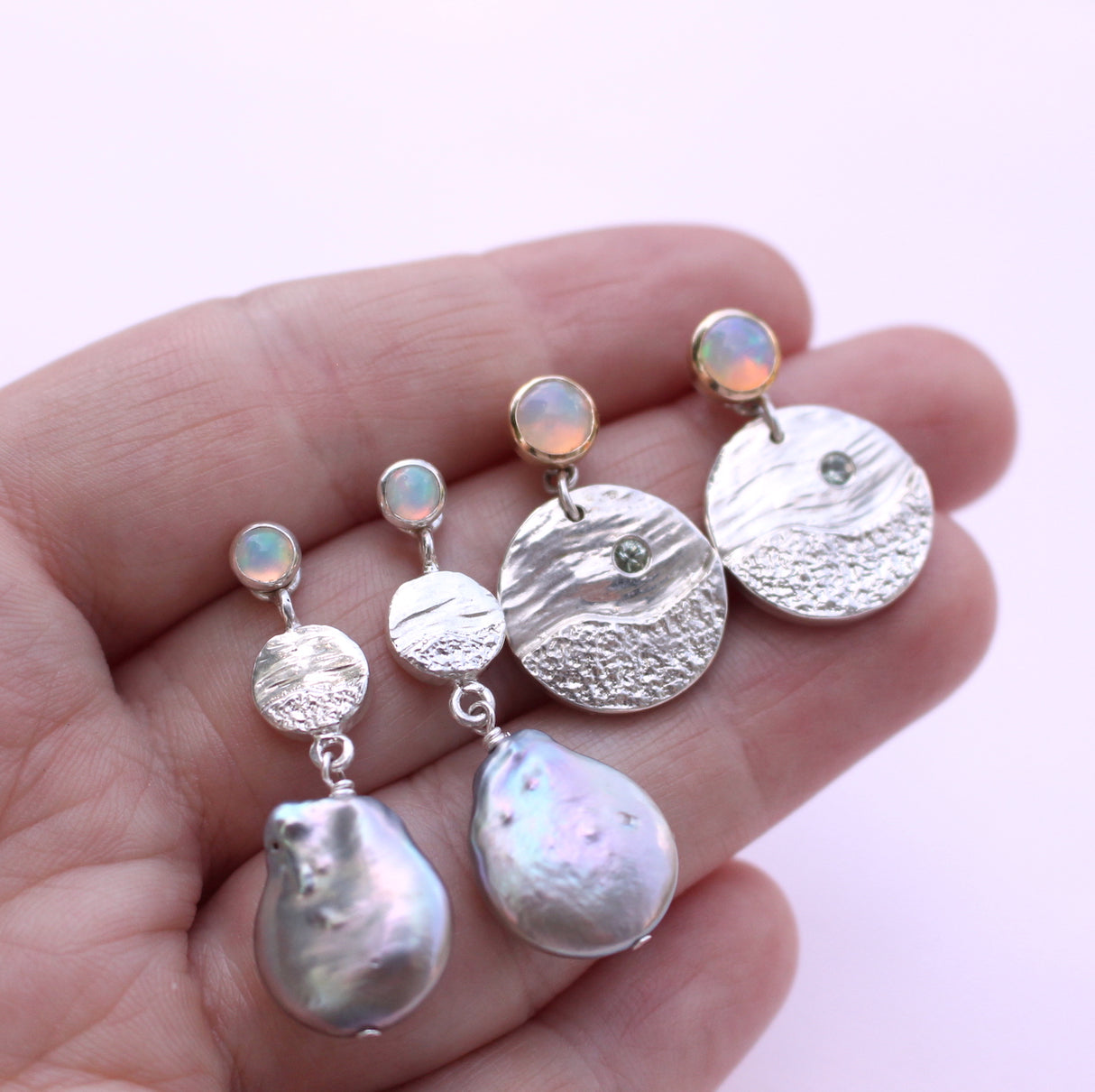 Opal Sand and Water drop earrings