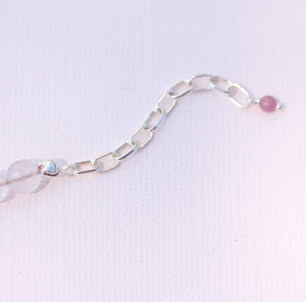 Peony Bracelet - rose quartz