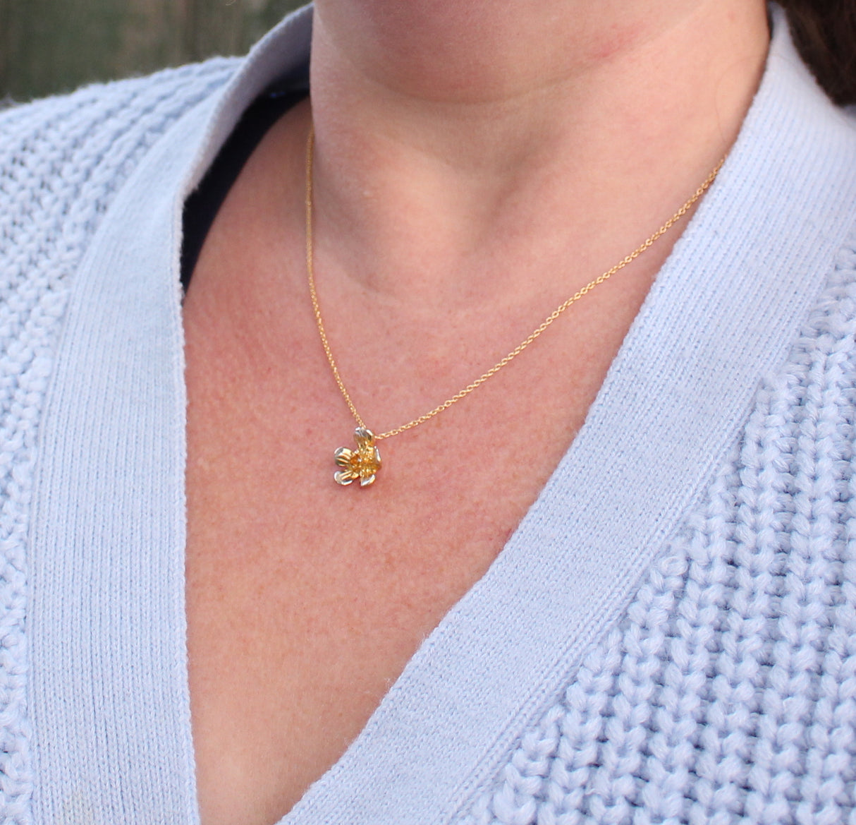 Golden Glow - buttercup necklace with gemstone