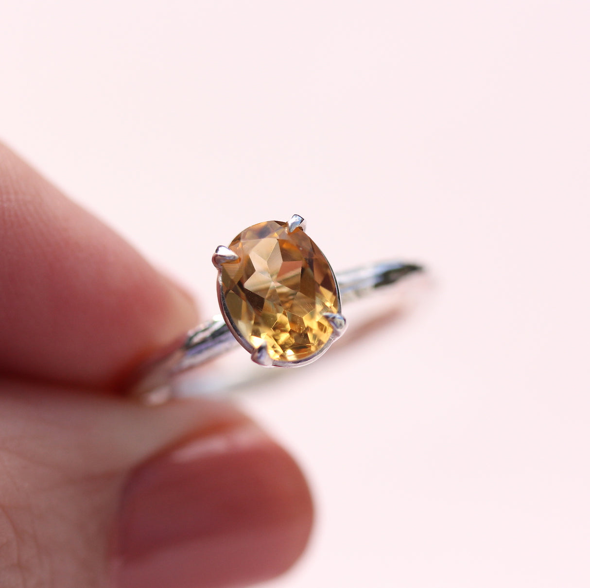 Blooming Branch Oval Gemstone Ring with Amethyst, Citrine, Topaz and Prasiolite