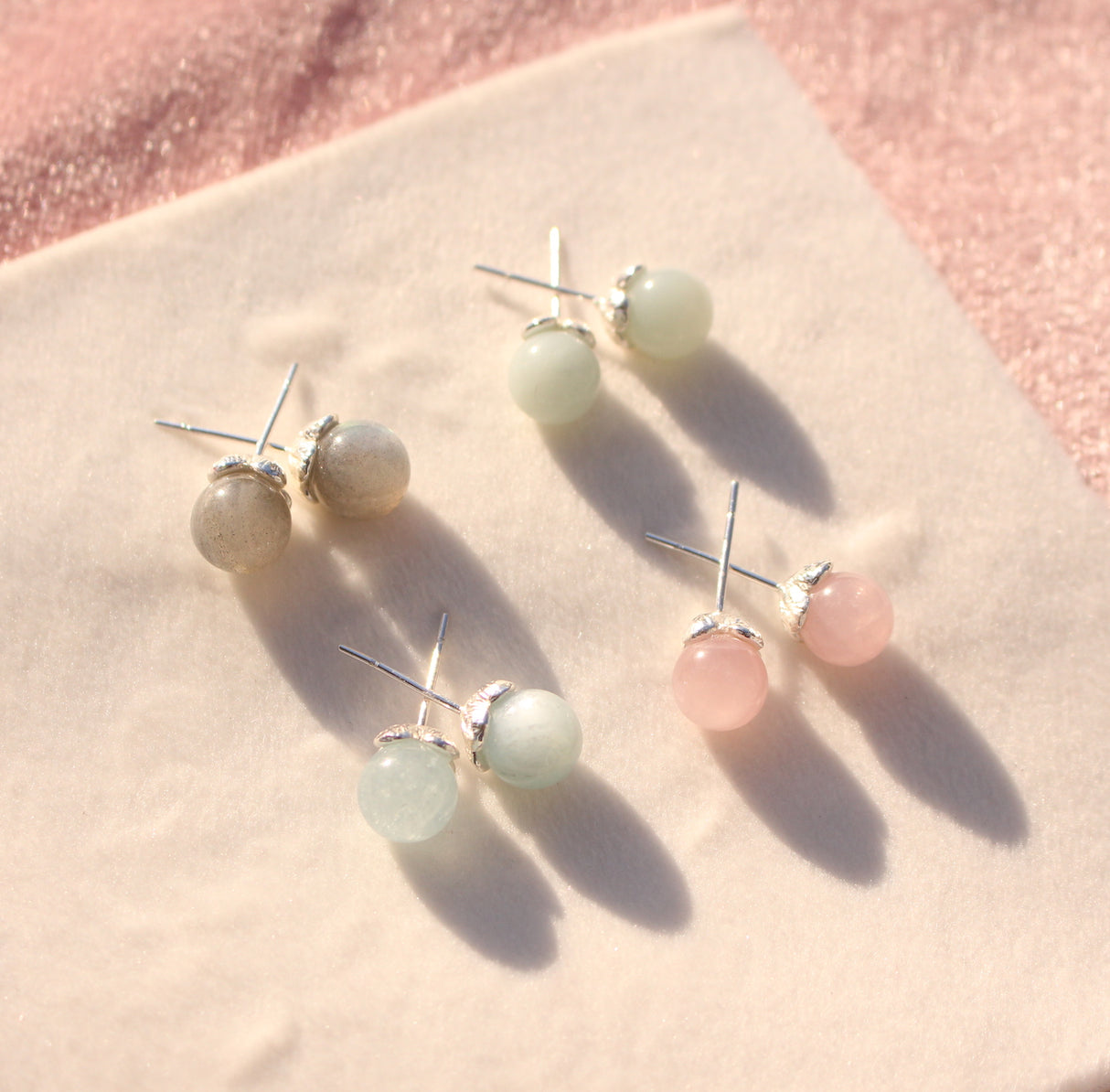 Four-Leaf Clover Gemstone Earrings