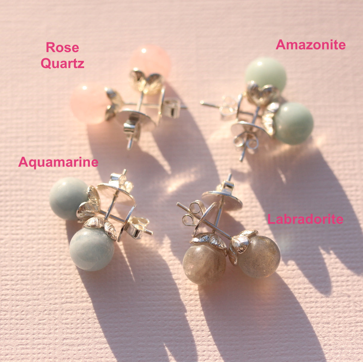 Four-Leaf Clover Gemstone Earrings