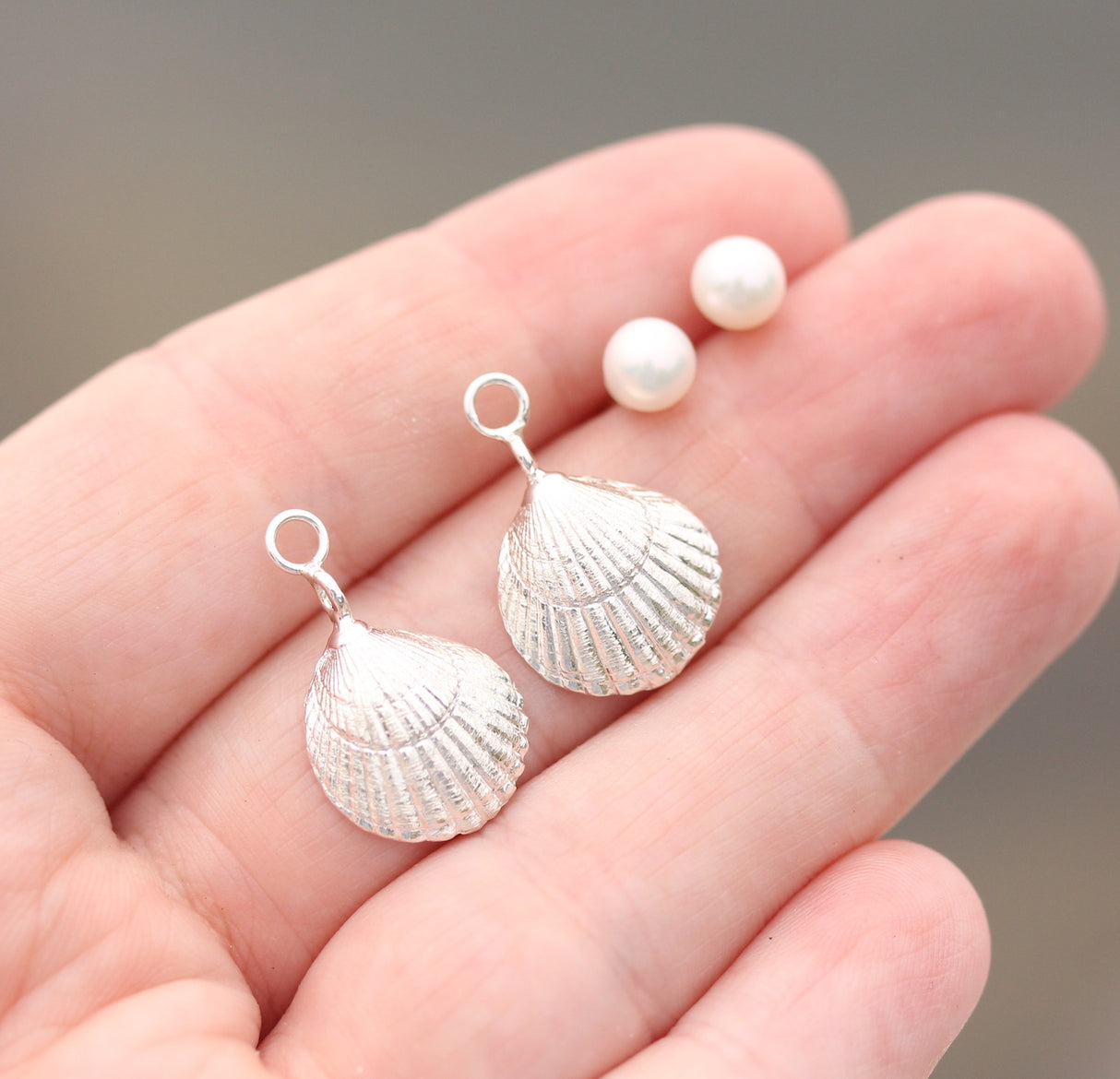 Shell and Pearl Earrings