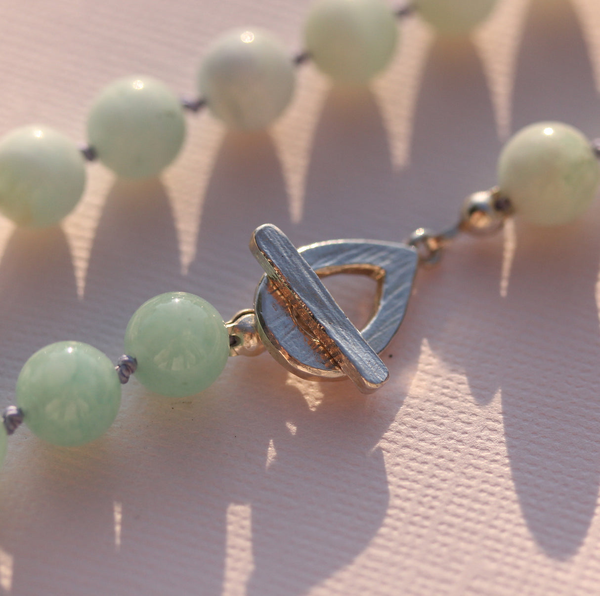 Opal, Jade and Seafoam Hemimorphite Necklace with Sterling Silver Clasp