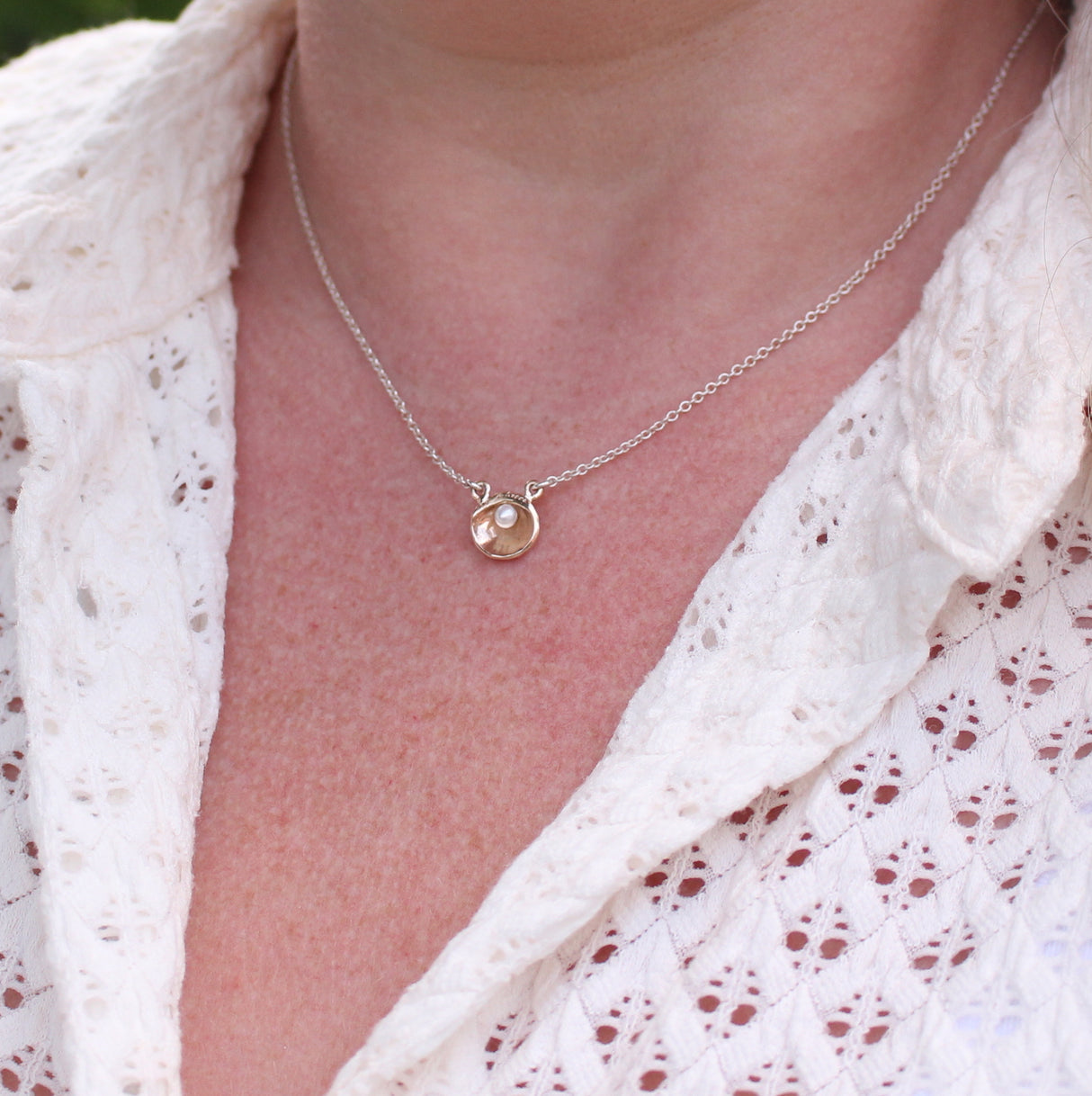 Shell and Pearl Necklace