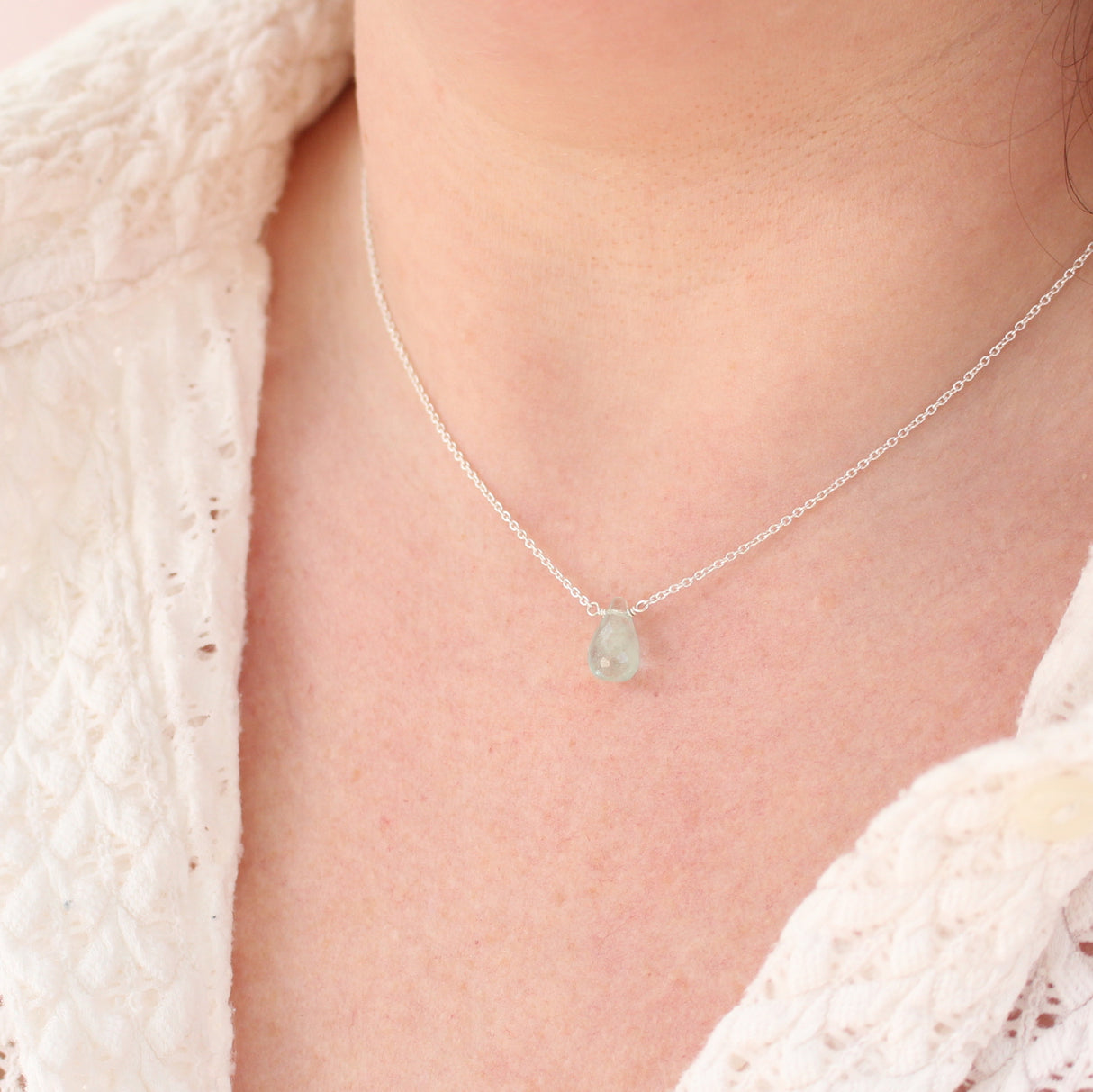 Green Amethyst Briolette Necklace