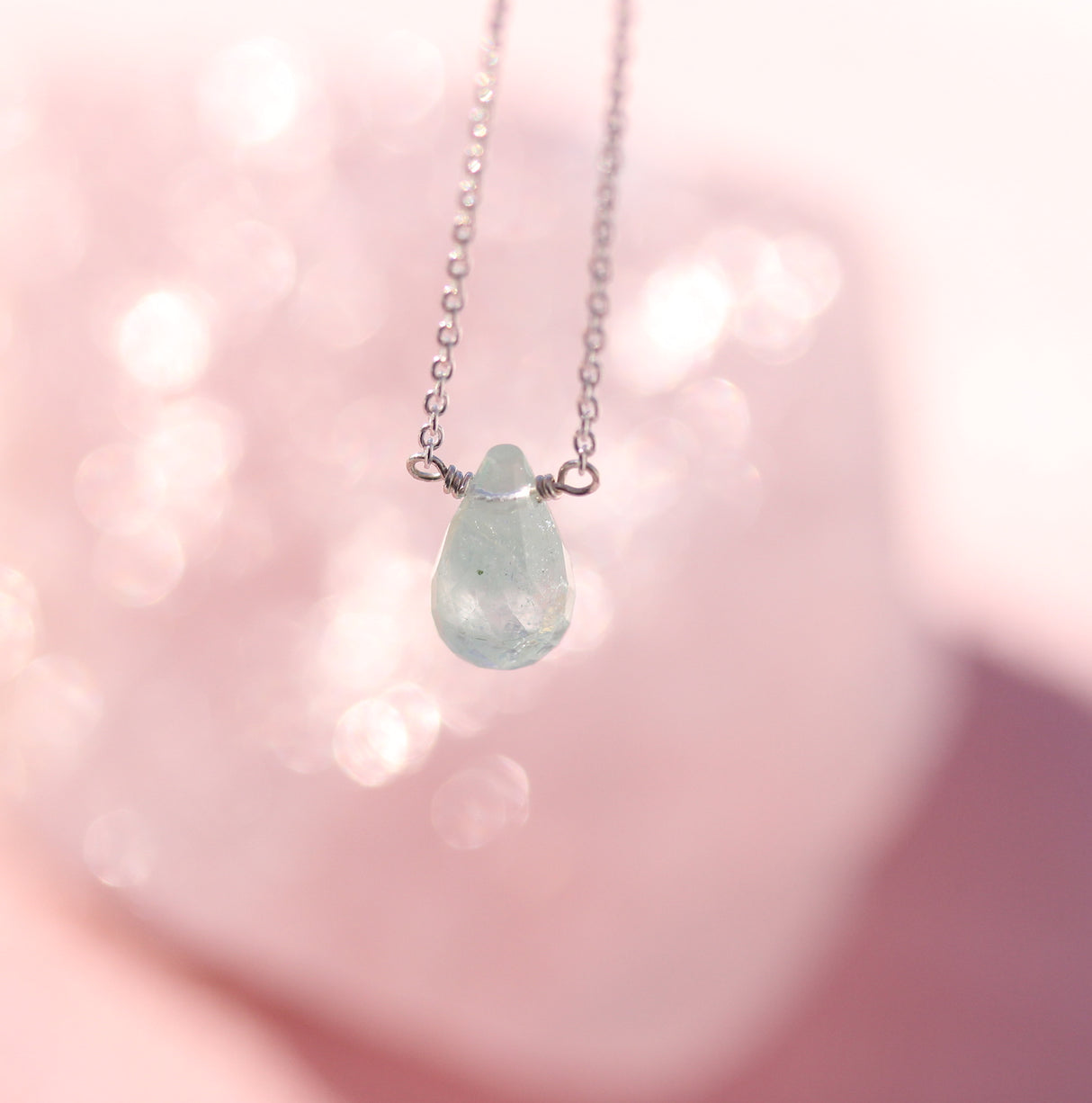 Green Amethyst Briolette Necklace