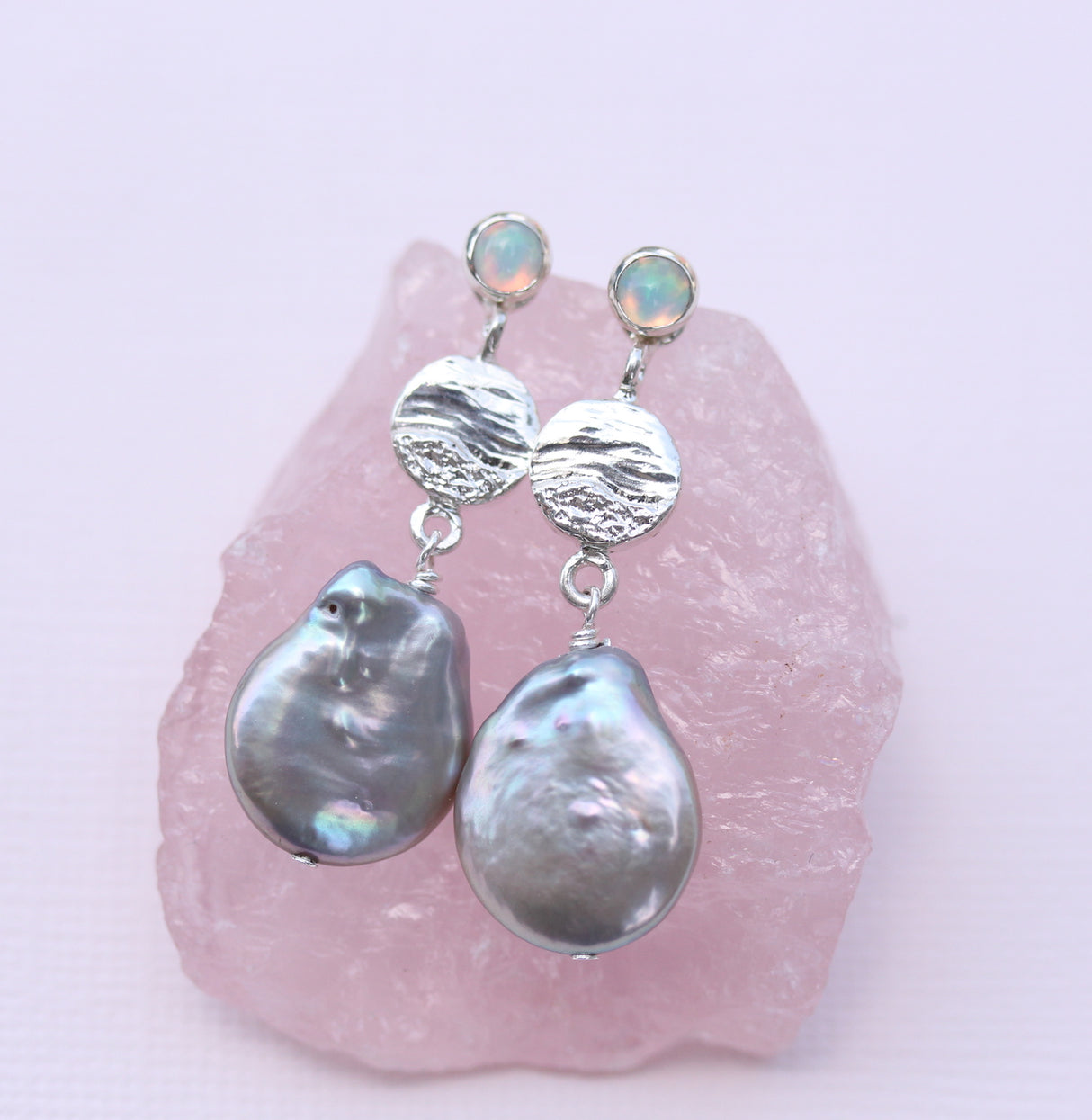 Opal Sand and Water drop earrings