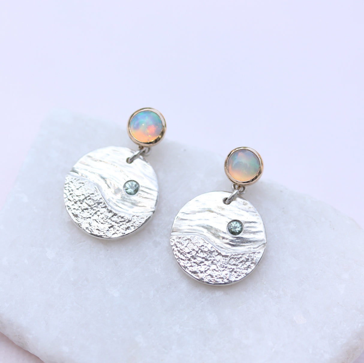 Opal Sand and Water drop earrings