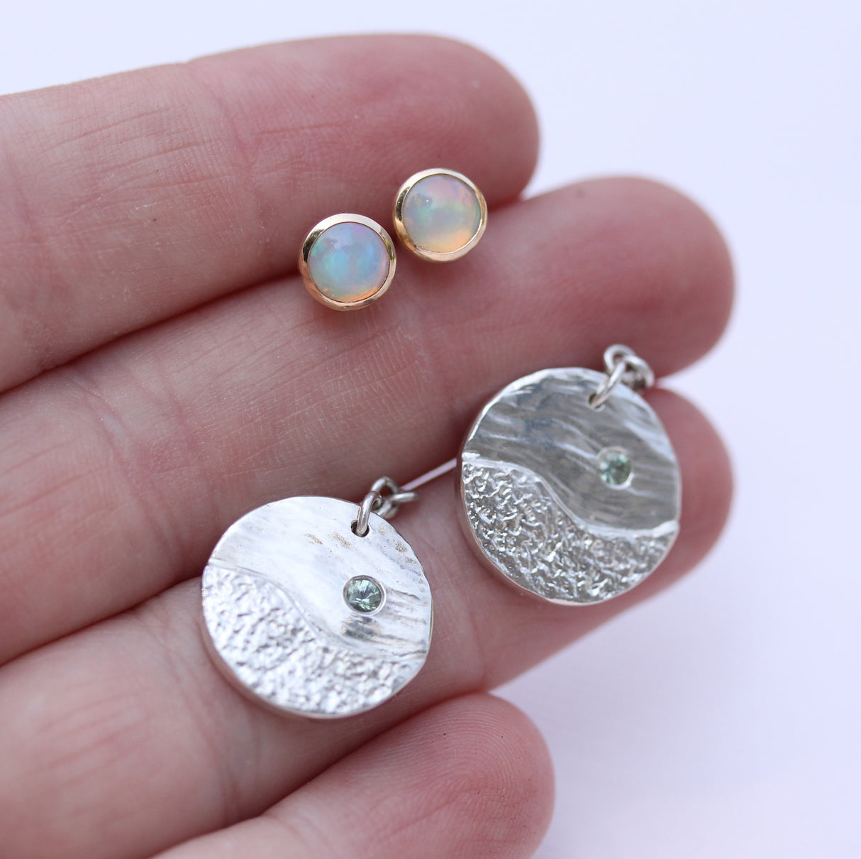 Opal Sand and Water drop earrings