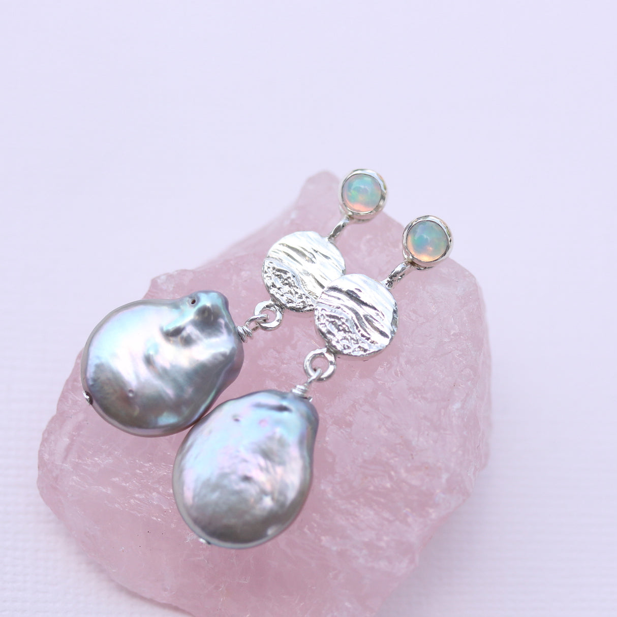 Opal Sand and Water drop earrings