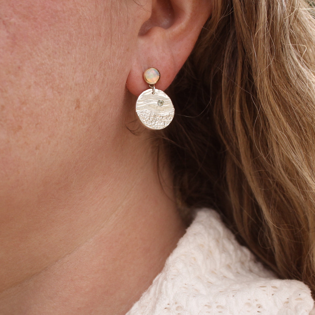 Opal Sand and Water drop earrings