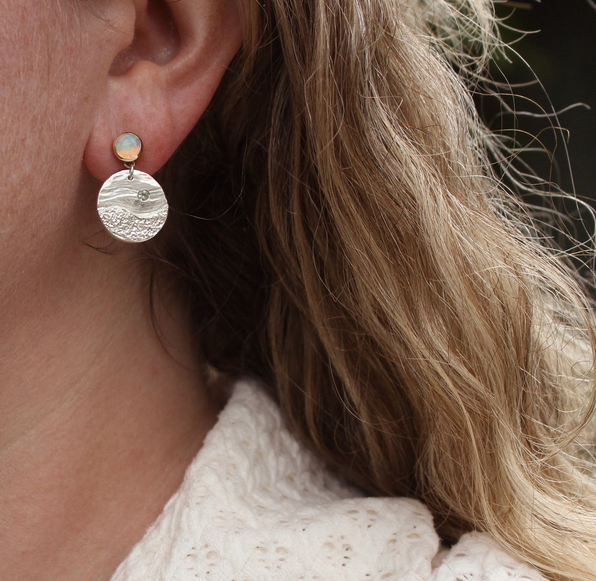 Opal Sand and Water drop earrings
