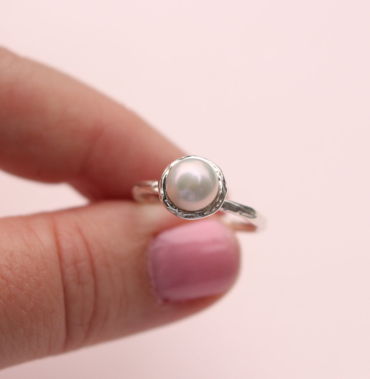 Freshwater Pearl Nest Ring in Sterling Silver