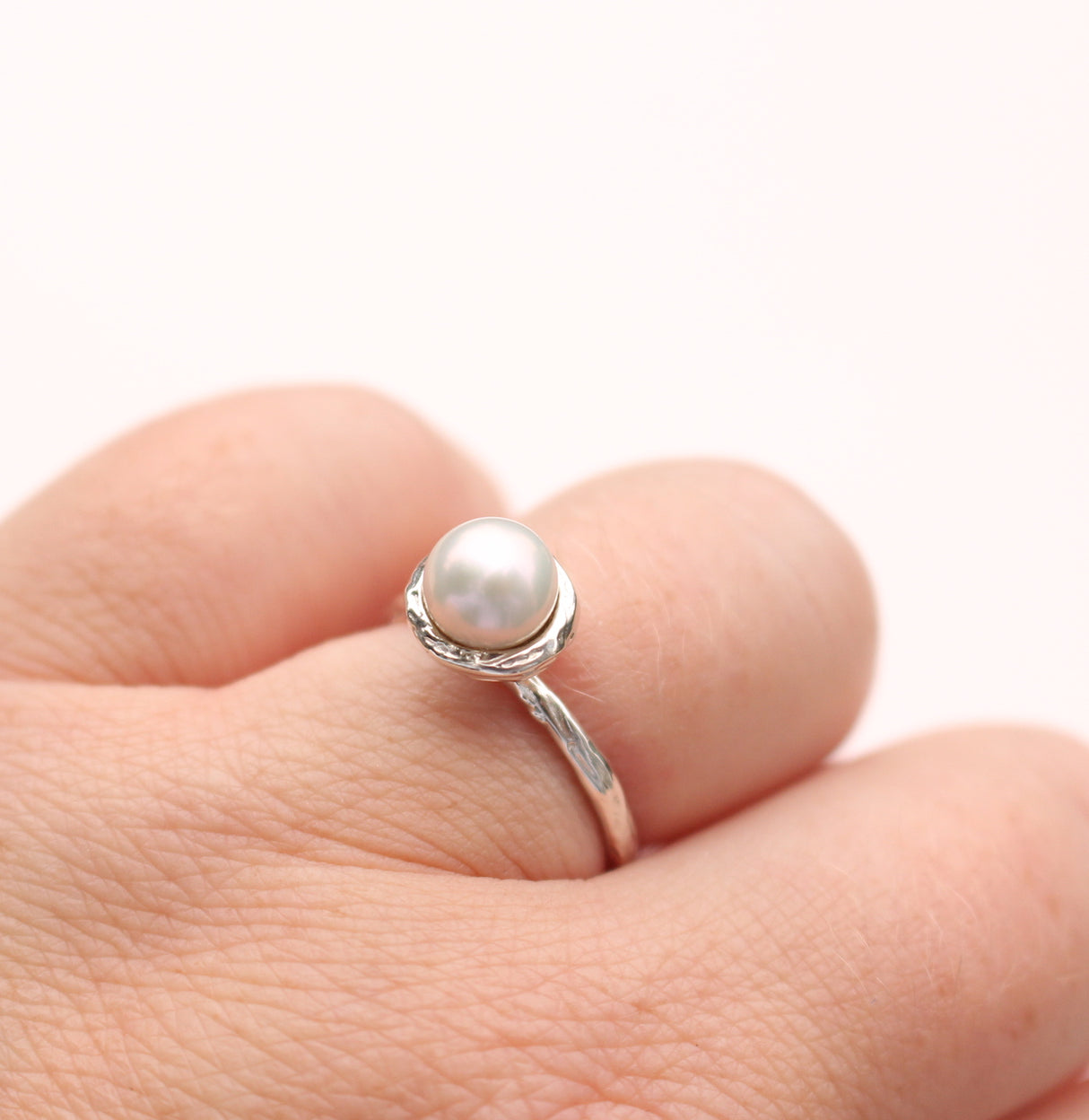 Freshwater Pearl Nest Ring in Sterling Silver