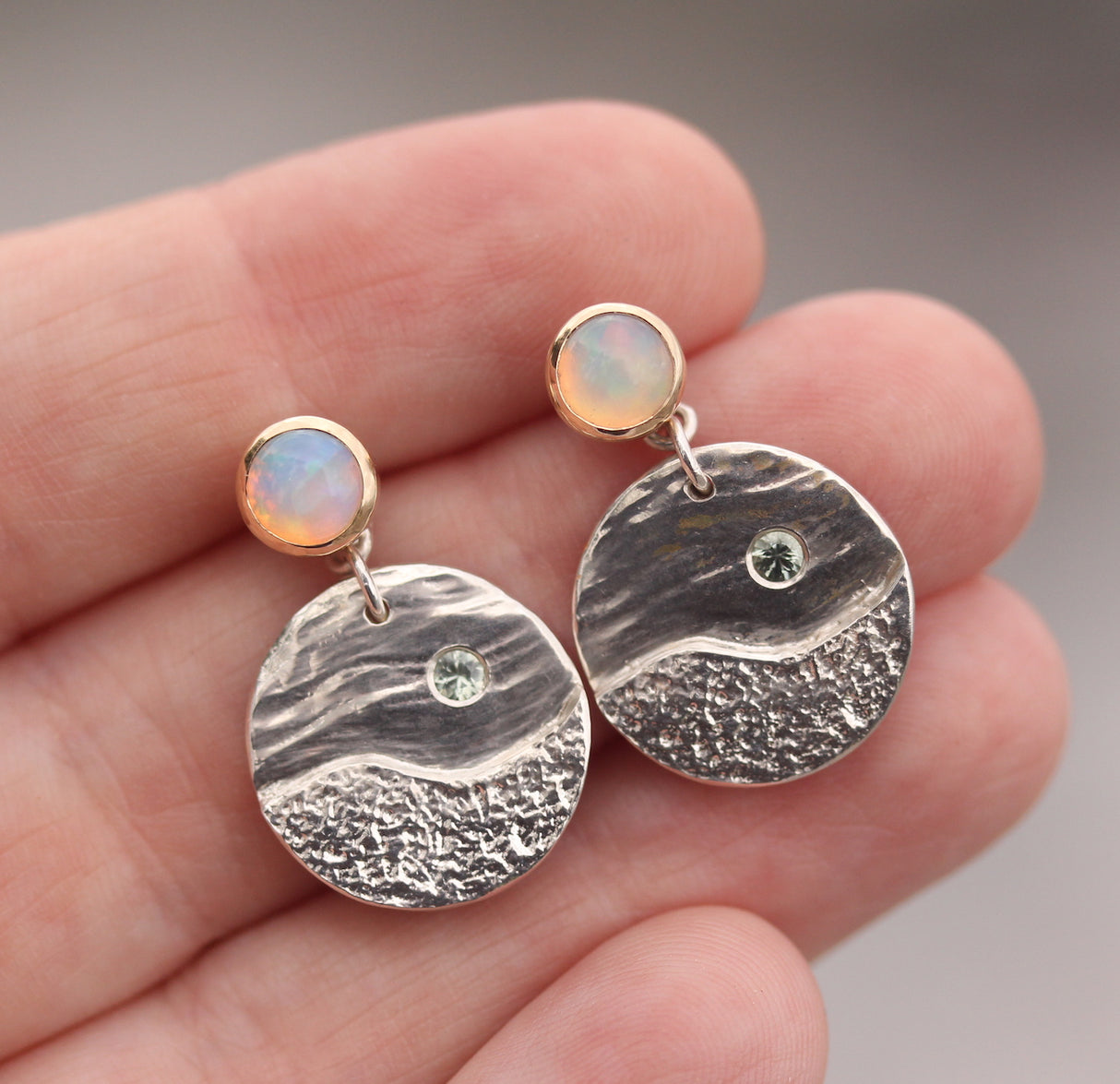 Opal Sand and Water drop earrings