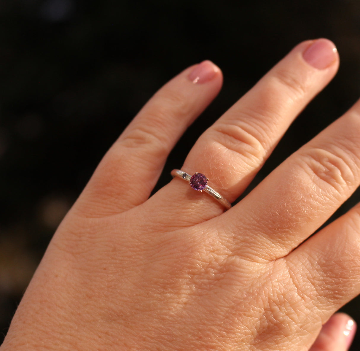 Berry Sapphire Branch Ring