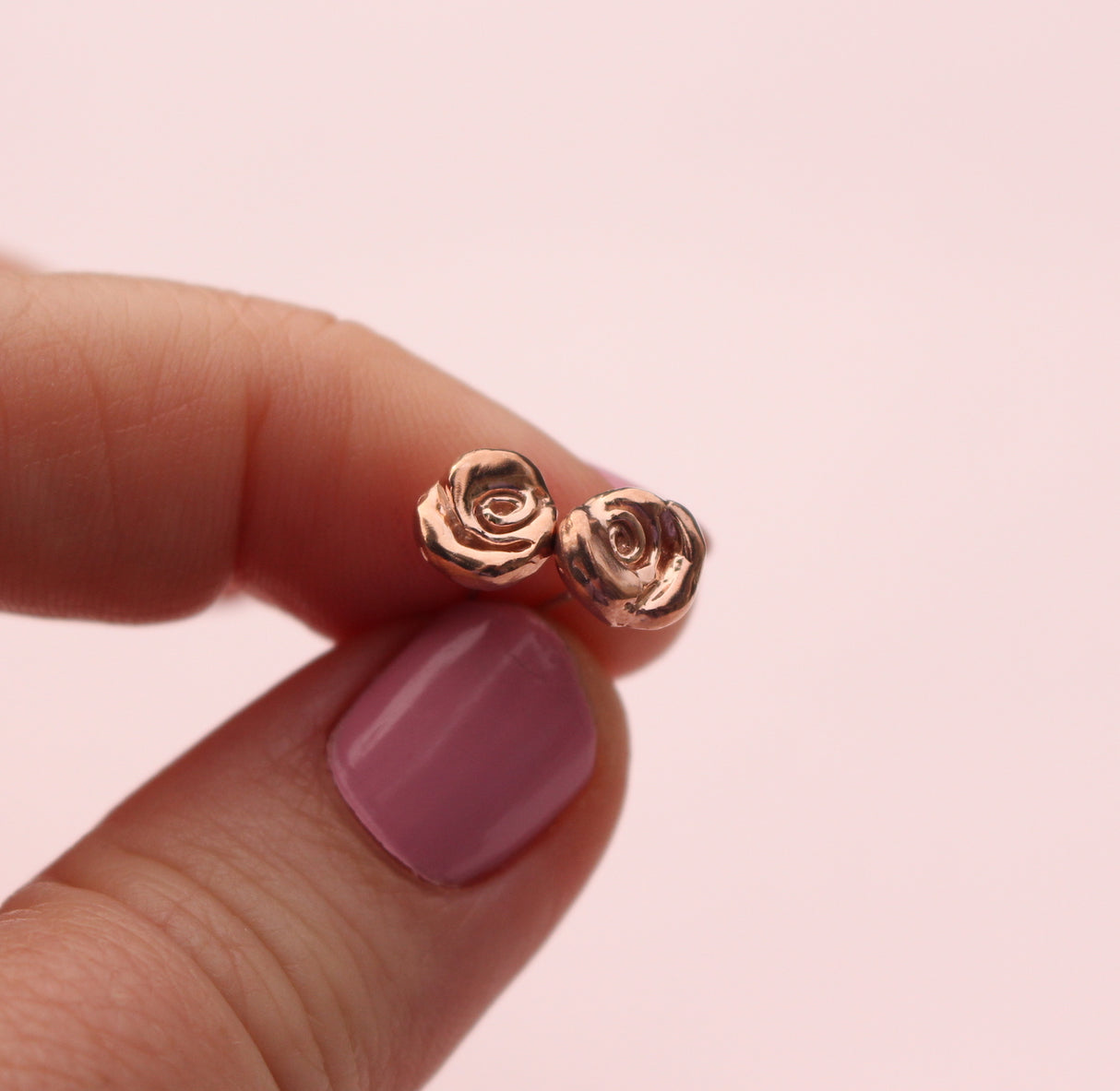 Rose stud earrings