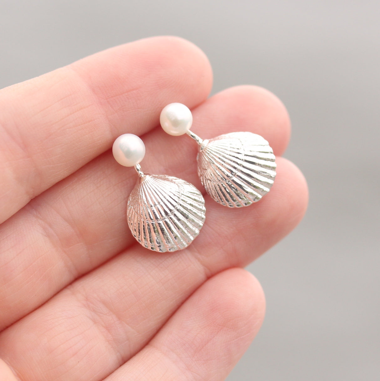 Shell and Pearl Earrings