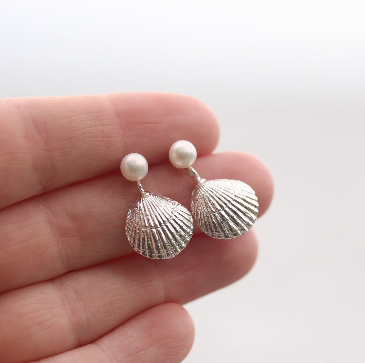 Shell and Pearl Earrings