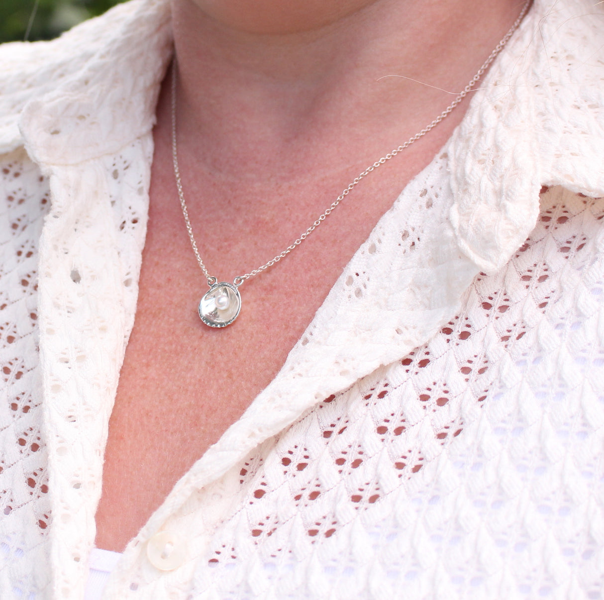 Shell and Pearl Necklace