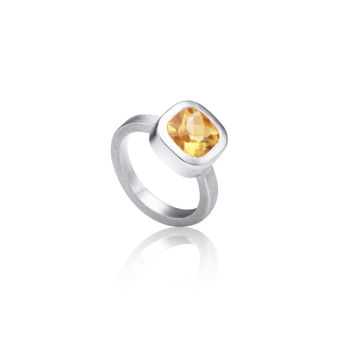 Cushion Citrine ring - Kathryn Rebecca