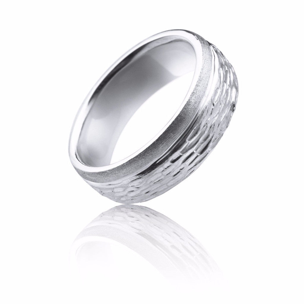 Men's Branch band with satin finish - Kathryn Rebecca