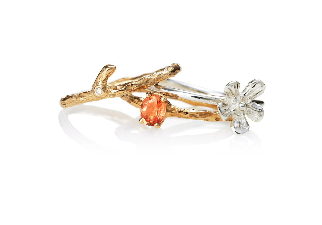Blooming branches -oval branch ring - Kathryn Rebecca