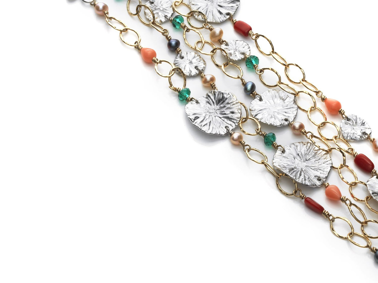 Beneath the lilies - 5 strand bracelet - Kathryn Rebecca