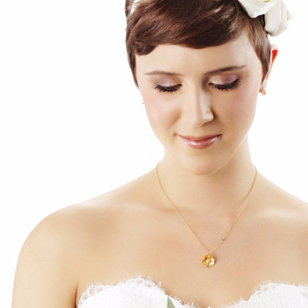 Poppy with pearl necklace - Kathryn Rebecca