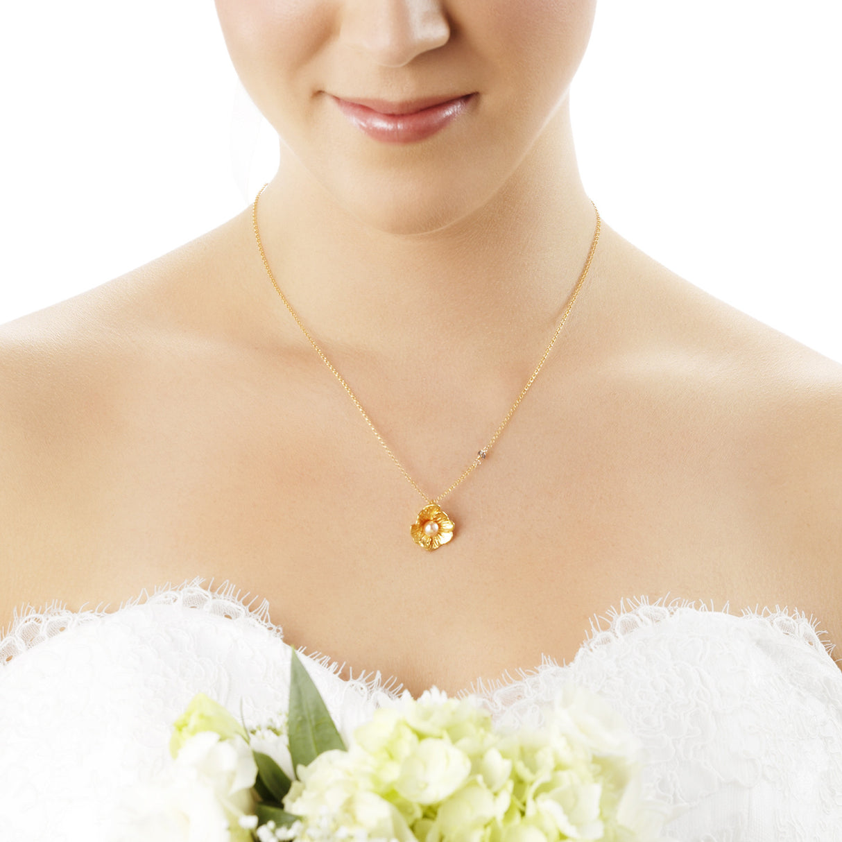 Poppy with pearl necklace - Kathryn Rebecca