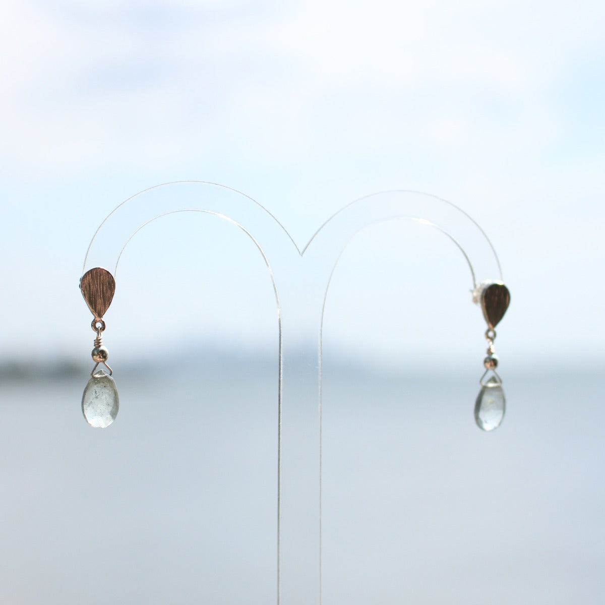 Moss Aquamarine drop Earrings
