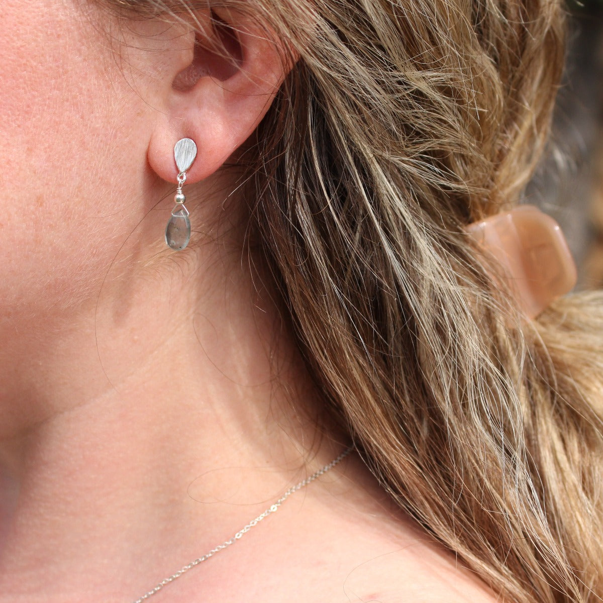 Moss Aquamarine drop Earrings