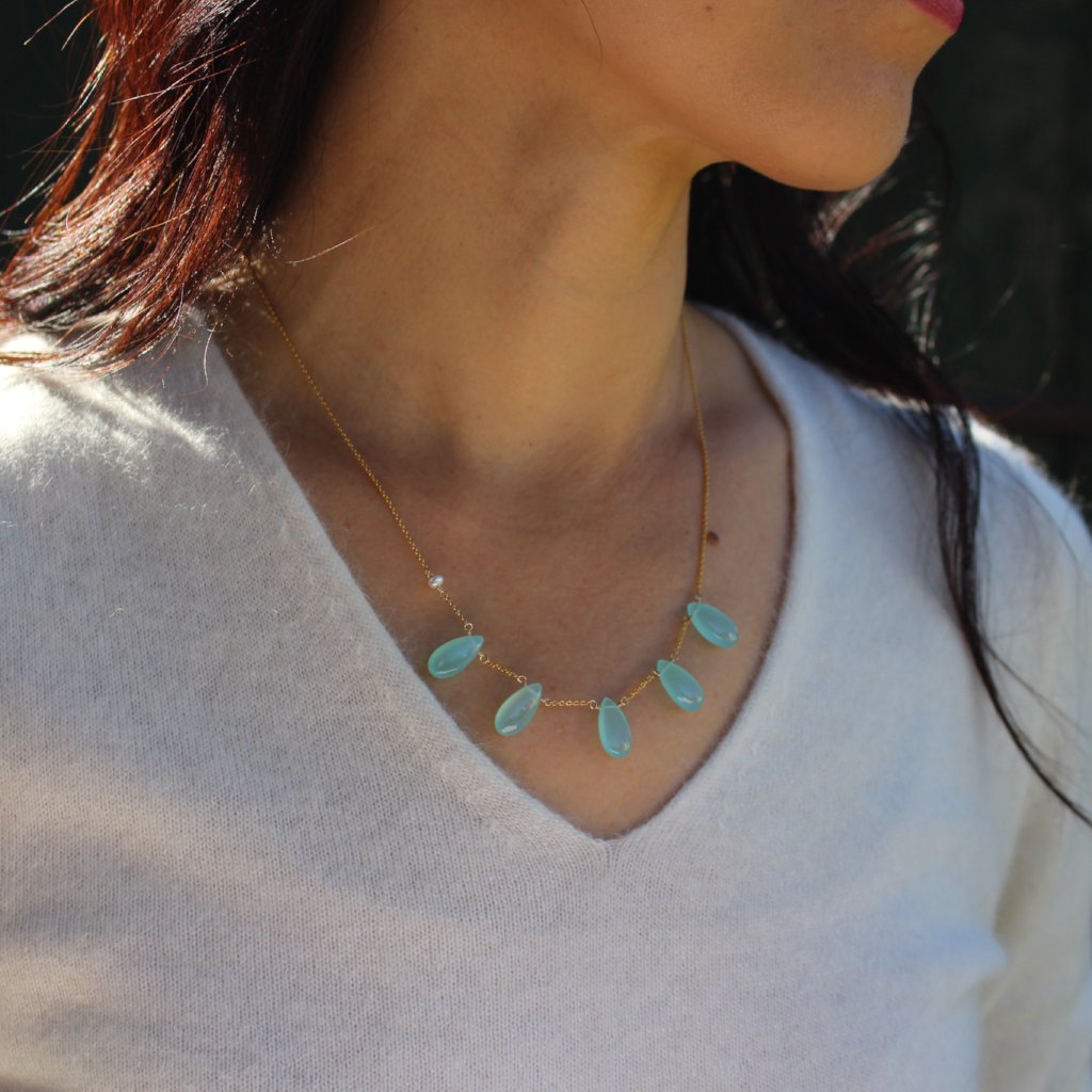5 Stone Gemstone necklace - Kathryn Rebecca