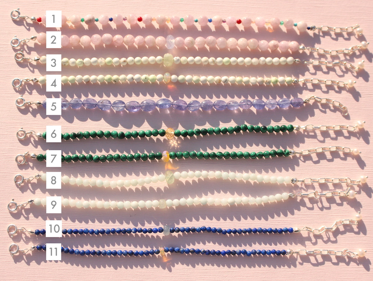 stackable bracelets numbered