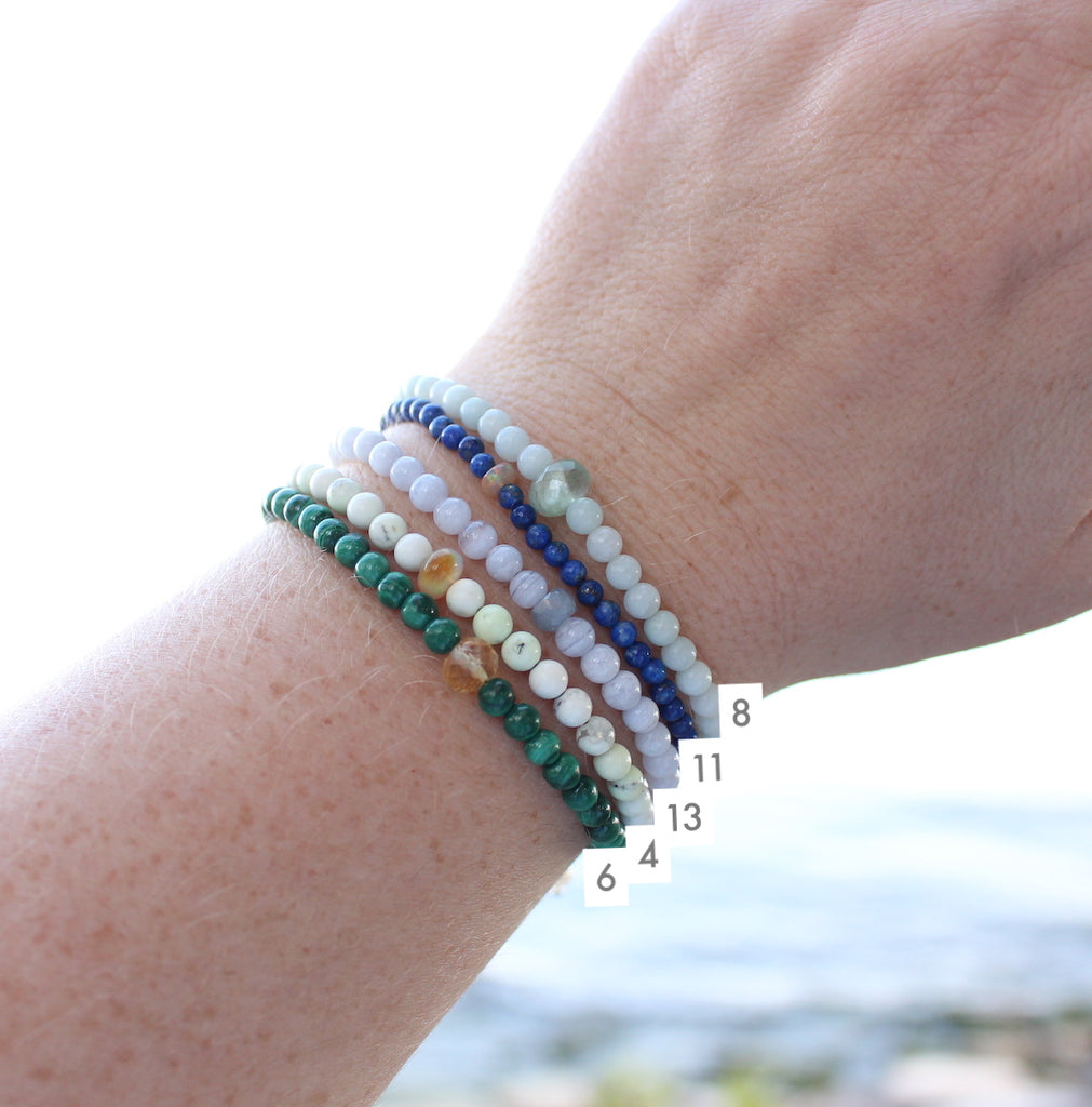 Gemstone stacking bracelets