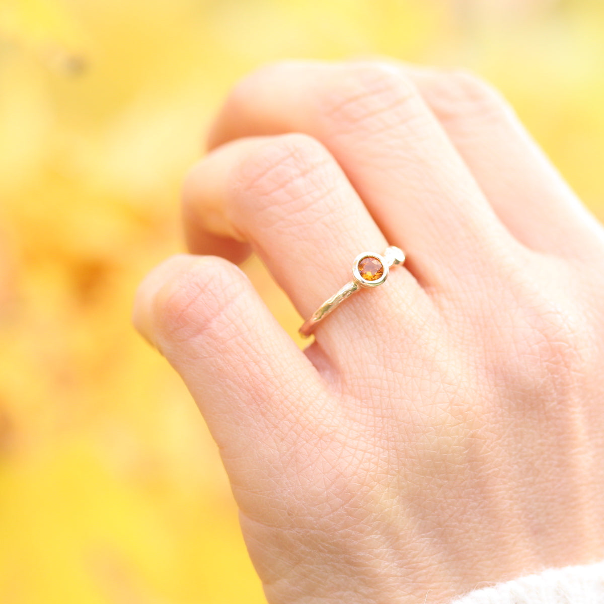 Citrine stacking ring