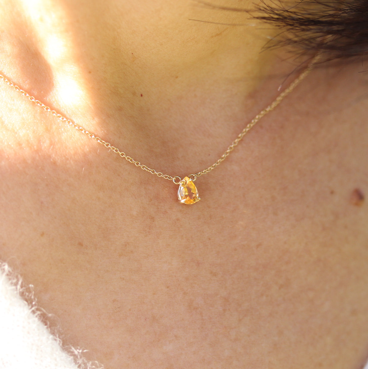 Pear Citrine necklace