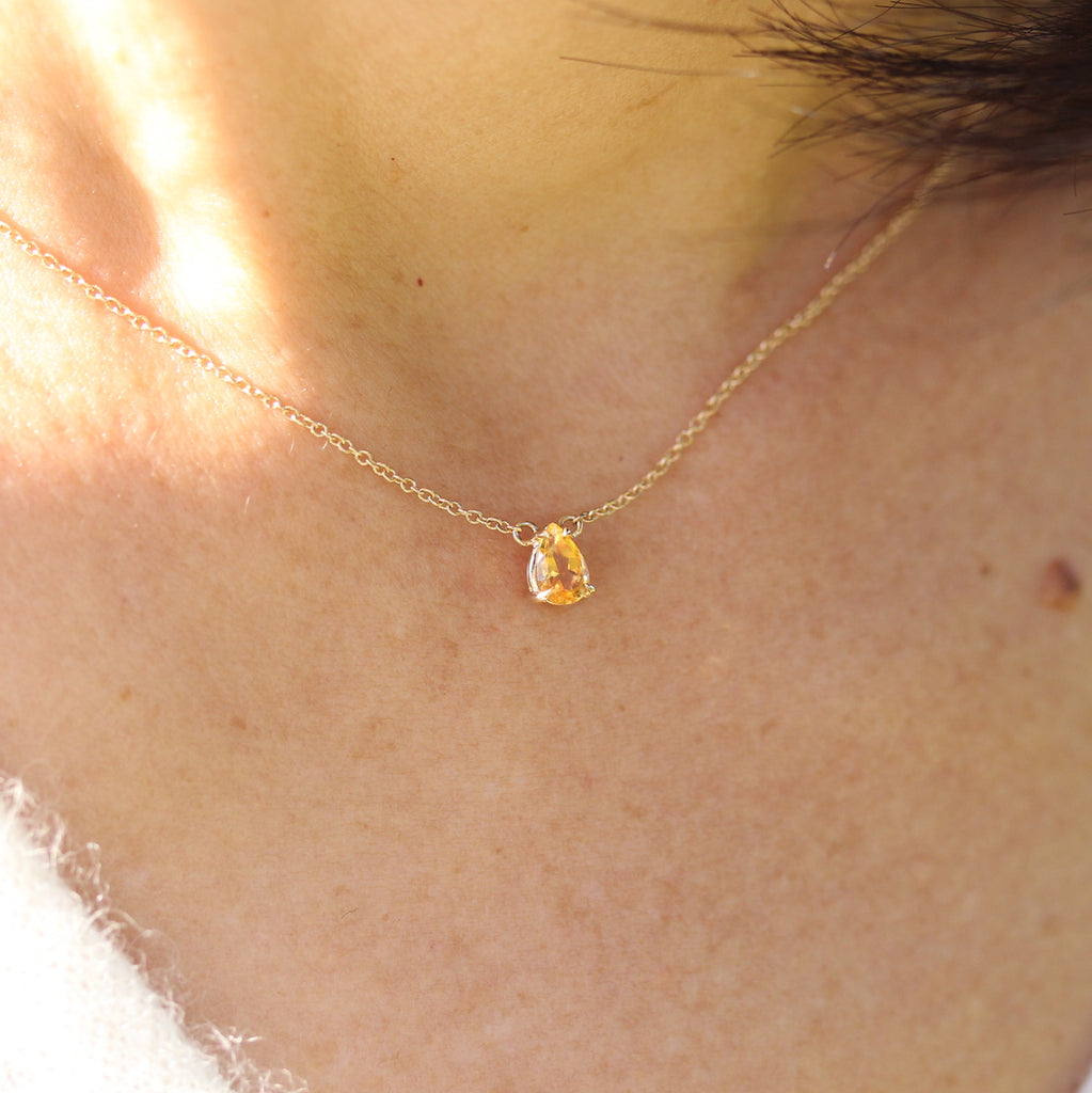 Pear Citrine necklace